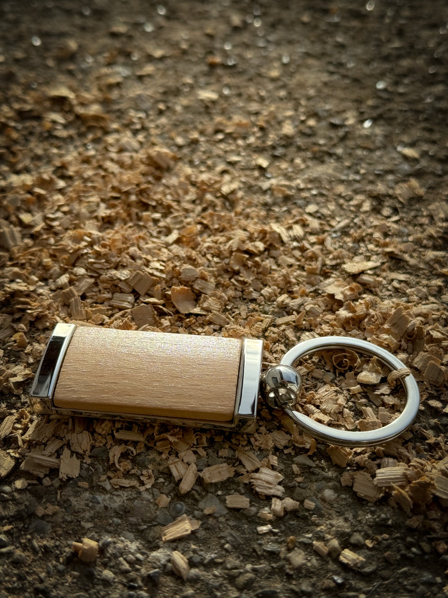 Schlüsselanhänger Metall & Holz mit Gravur